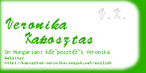 veronika kaposztas business card